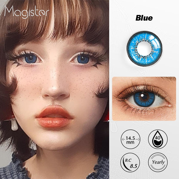 Flame Blue Colored Contacts