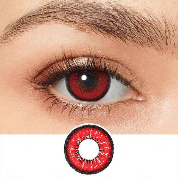 Flame Red Colored Contacts