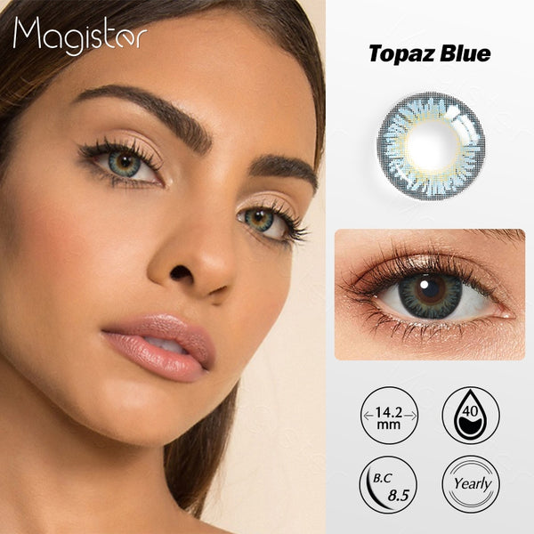 MG Topaz Blue Colored Contacts