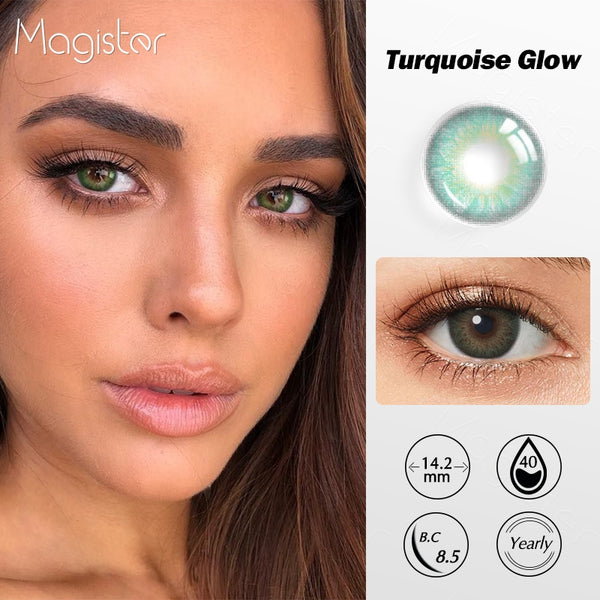 Iris II Turquoise Glow Colored Contacts