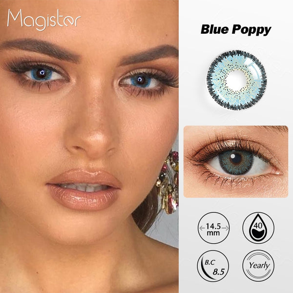 Bloom Blue Poppy Colored Contacts