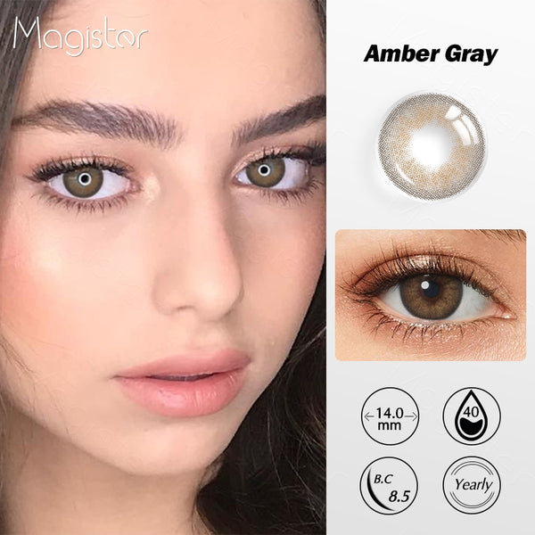 Desire Amber Gray Colored Contacts